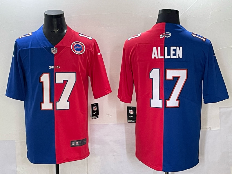 Men Buffalo Bills #17 Allen red blue Nike 2025 Limited NFL Jersey style 002->youth mlb jersey->Youth Jersey